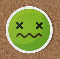Sick face emoticon emoji symbol