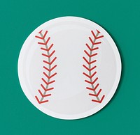 Cut out paper baseball graphic