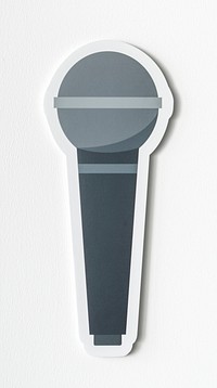 Paper craft of grey microphone