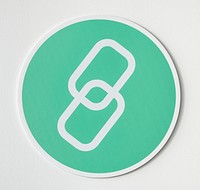Green icon of network linking