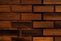 Wooden brick panel patterned background