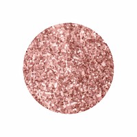 Round pink glittery badge vector
