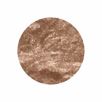 Round shimmery copper badge vector
