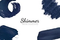 Navy blue shimmer bush collection vector