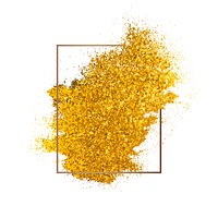 Golden sprinkled glitter badge vector