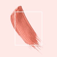 Pink shimmery brush stroke badge vector