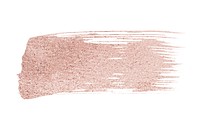 Shimmery pink brush stroke on white