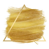 Golden shimmery brush stroke badge
