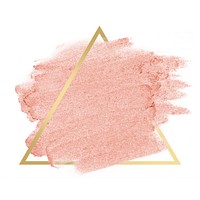 Pink shimmery brush stroke badge