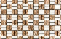 Classic white and brown tiles patterned wall