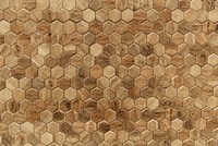 Hexagon patterned wood textured background vector