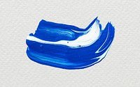 Blue acrylic brush stroke vector