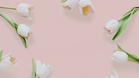 Tulips desktop HD wallpaper, pink feminine flower background