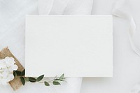 Blank white card template mockup