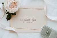 Botanical wedding invitation card