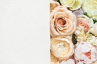 Pastel flowers pattern background template