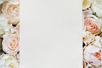 Blank botanical card template mockup