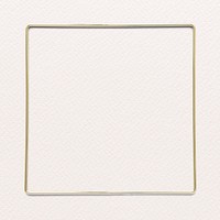Square gold frame on paper texture background
