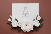Botanical wedding invitation card
