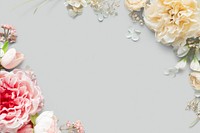 Pink and white peonies pattern background