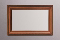 Wooden picture frame mockup illustration