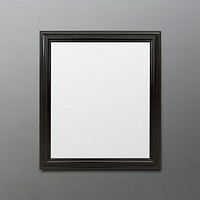 Black picture frame mockup illustration