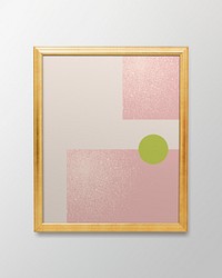 Wooden picture frame mockup illustration