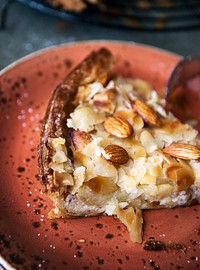 Homemade tosca cake with almonds