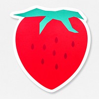 Fresh strawberry icon isolated