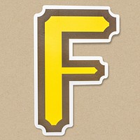 English alphabet letter F icon isolated