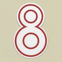 Number 8 icon isolated