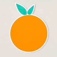 Fresh orange icon isolated