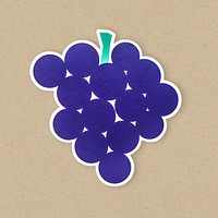 Fresh grapes icon isolated