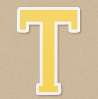 English alphabet letter T icon isolated