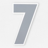 Number 7 icon isolated