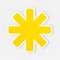 Asterisk sign * icon isolated
