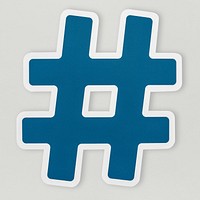 Hashtag symbol # icon isolated