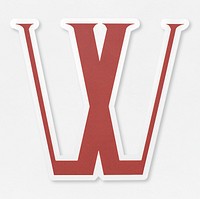 English alphabet letter W icon isolated