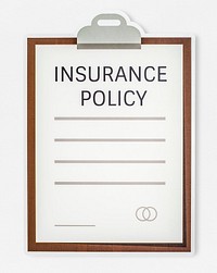 Insurance policy form icon isolated