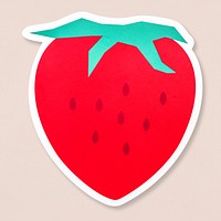 Fresh strawberry icon isolated