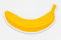 Fresh banana icon isolated