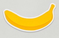 Fresh banana icon isolated