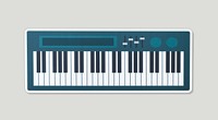 Cartoon electronic keyboard icon illustration