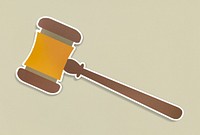 Judge wooden gavel vector illustration