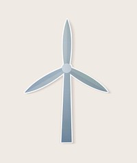 Ecology wind turbine icon on isolated