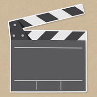 Film clapper board icon illustration