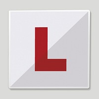 Letter L in typographic vector illustration icon