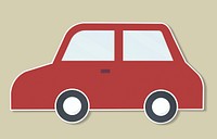 Simple car vector illustration icon