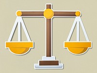 Scale of justice illustration icon