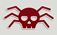 Malware virus icon on isolated